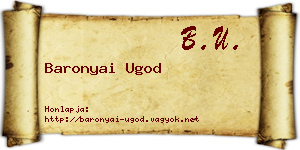 Baronyai Ugod névjegykártya